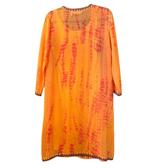 Soft Surroundings 2Pcs Sheer over dress and soft stretchy Cami dress M - Picture 2 of 9